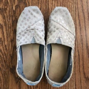 Toms Polka Dot Beige and Gold